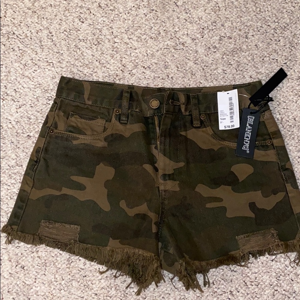 BlankNYC “The Barrow”  Camouflage Cutoff Shorts